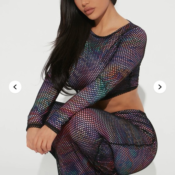 Multicolor Patterned Women's Skirt Set - Picture 4 of 8